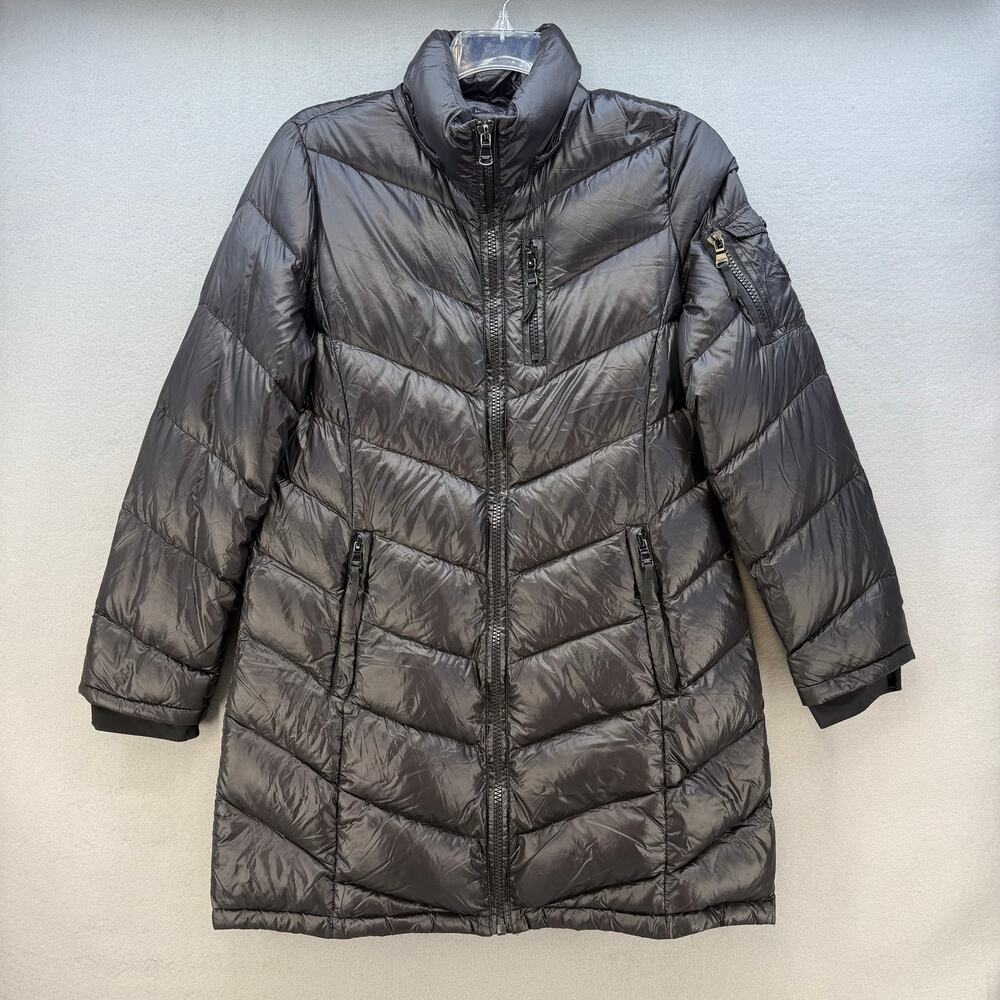 Andrew Marc Puffer Coat Women's L Black 650 Fill Power Down Classic Winter Gear